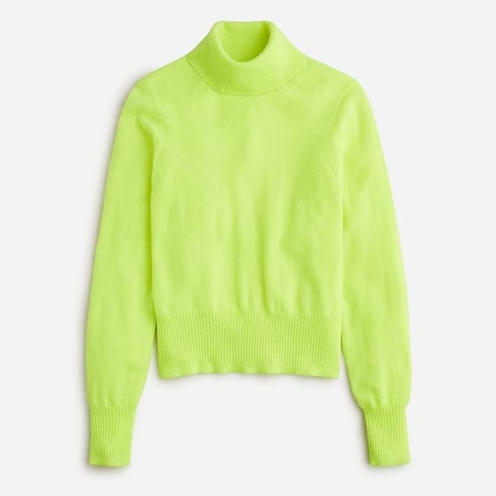 J. Crew Cashmere shrunken turtleneck sweater